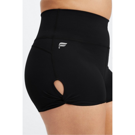 Oasis PureLuxe High-Waisted Twist 3 Yoga Short Black