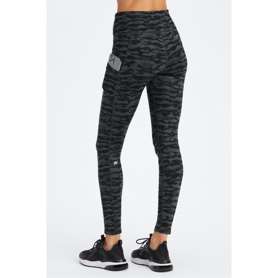 Therma-Flex High-Waisted Pocket Yoga Legging Pewter Tigress