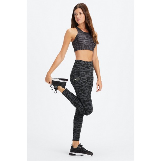 Therma-Flex High-Waisted Pocket Yoga Legging Pewter Tigress