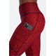 Therma-Flex High-Waisted Pocket Yoga Legging Electric Cherry Mini Leopard