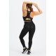 Ultraluxe High-Waisted Yoga Legging Black Foil Snake