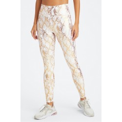 Ultraluxe High-Waisted Yoga Legging Copper Foil Snake