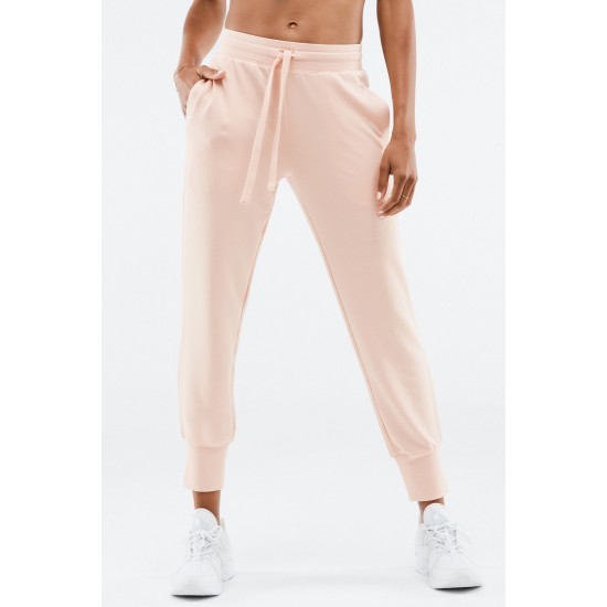 Lounge Terry Drawstring Yoga Jogger Dusty Rosette