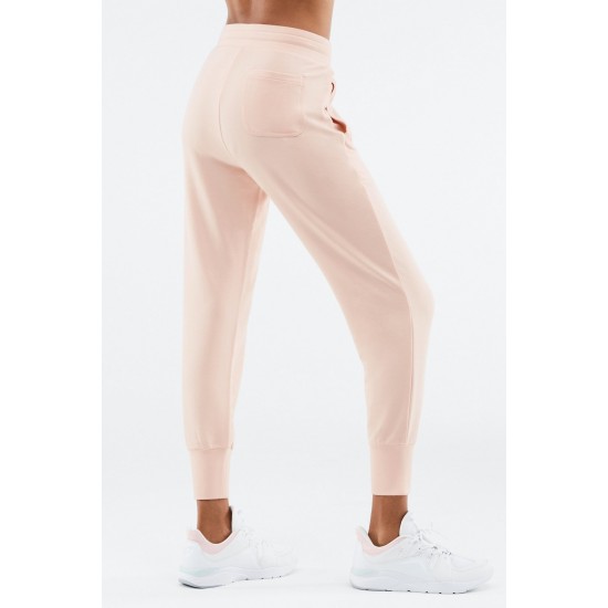 Lounge Terry Drawstring Yoga Jogger Dusty Rosette