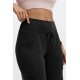 Sleek Knit Drawstring Yoga Pant Black