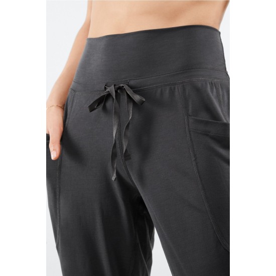 Sleek Knit Drawstring Yoga Pant Castle Rock