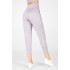 Sleek Knit Drawstring Yoga Pant Grey Violet