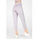 Sleek Knit Drawstring Yoga Pant Grey Violet