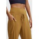 Sleek Knit Drawstring Yoga Pant Dark Bronze