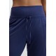 Sleek Knit Drawstring Yoga Pant Navy