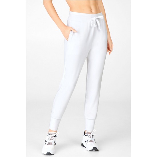 Eco-Conscious Terry Yoga Jogger White