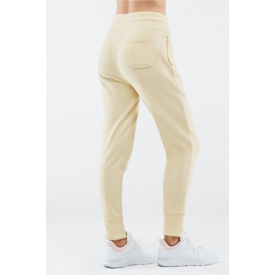 Lounge Terry Drawstring Yoga Jogger Buttermilk