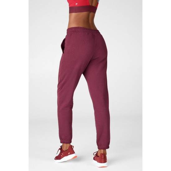 Logan Yoga Sweatpant Black Cherry