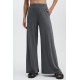 Sleek Knit Wide Leg Yoga Pant Iron