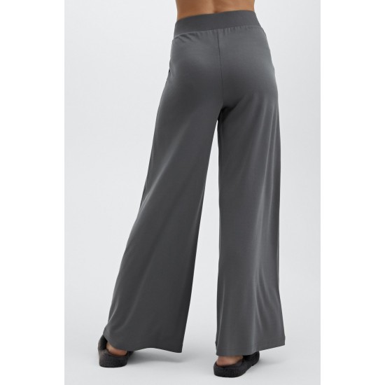 Sleek Knit Wide Leg Yoga Pant Iron