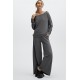 Sleek Knit Wide Leg Yoga Pant Iron