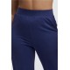 Sleek Knit Wide Leg Yoga Pant Navy