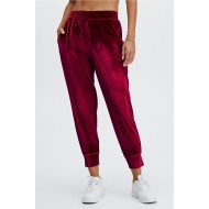 Luxe Velour Yoga Jogger Cherry Burst