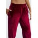 Luxe Velour Yoga Jogger Cherry Burst