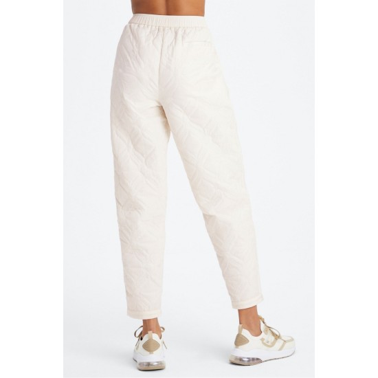 Apres Ski Quilted Yoga Pant Egret