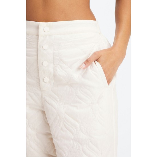 Apres Ski Quilted Yoga Pant Egret