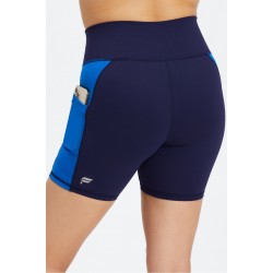 On-The-Go PowerHold High-Waisted 6" Yoga Short Deep Navy/Electric Blue