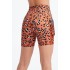 On-The-Go PowerHold High-Waisted 6" Yoga Short Burnt Ochre Wavy Leo