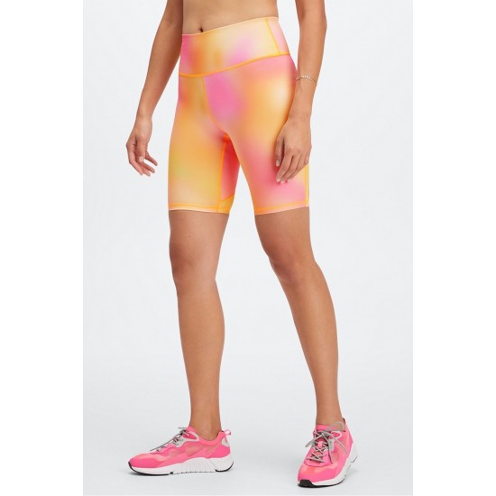 Define PowerHold High-Waisted 9 Yoga Short Orange Pop Blur