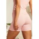 RestoreKnit Slim Yoga Short Pink Dust Heather