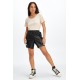 Vegan Leather High-Waisted Yoga Short Black