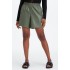 Vegan Leather High-Waisted Yoga Short Smoke Green