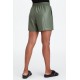 Vegan Leather High-Waisted Yoga Short Smoke Green