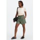 Vegan Leather High-Waisted Yoga Short Smoke Green