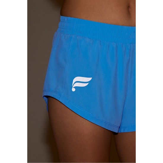 Full Speed Mid-Rise Run Yoga Short Island Escape/Reflective Logo